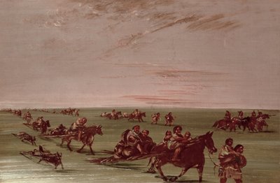 Red Indians Using the Travois by George Catlin